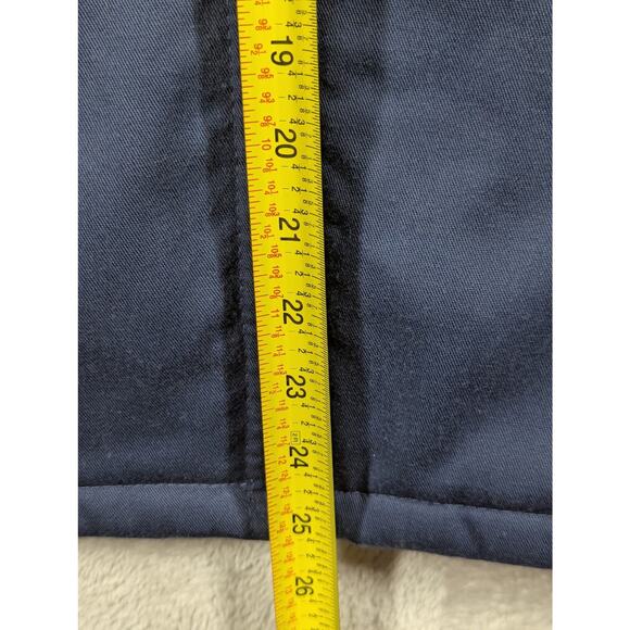 Vintage Work Jacket Mens Size Large Navy Blue Insulated Red Mechanic /4100 ** - Picture 6 of 9